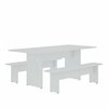 Manhattan Comfort Rectangle Dining Set of 3, 67.91 in. L X 32.48 in. H, MDF 126GMC1